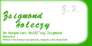 zsigmond holeczy business card